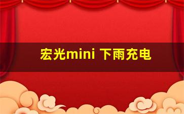 宏光mini 下雨充电